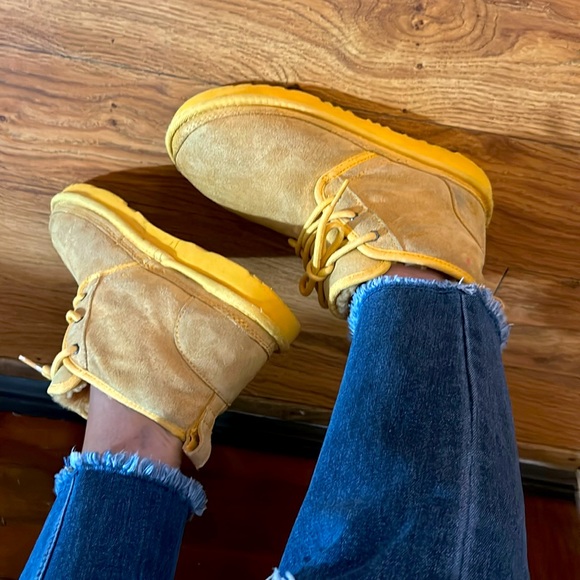 UGG Yellow Suede Neumel Boots | Ladies Size EU 37 - Picture 13 of 14
